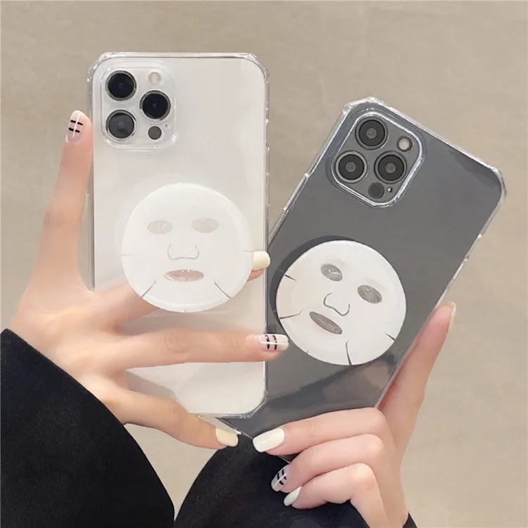 Fashion creativity girl style funny clear phone case for iphone x xr xs max, for iphone 11 12 13 mini/Promax case with holder