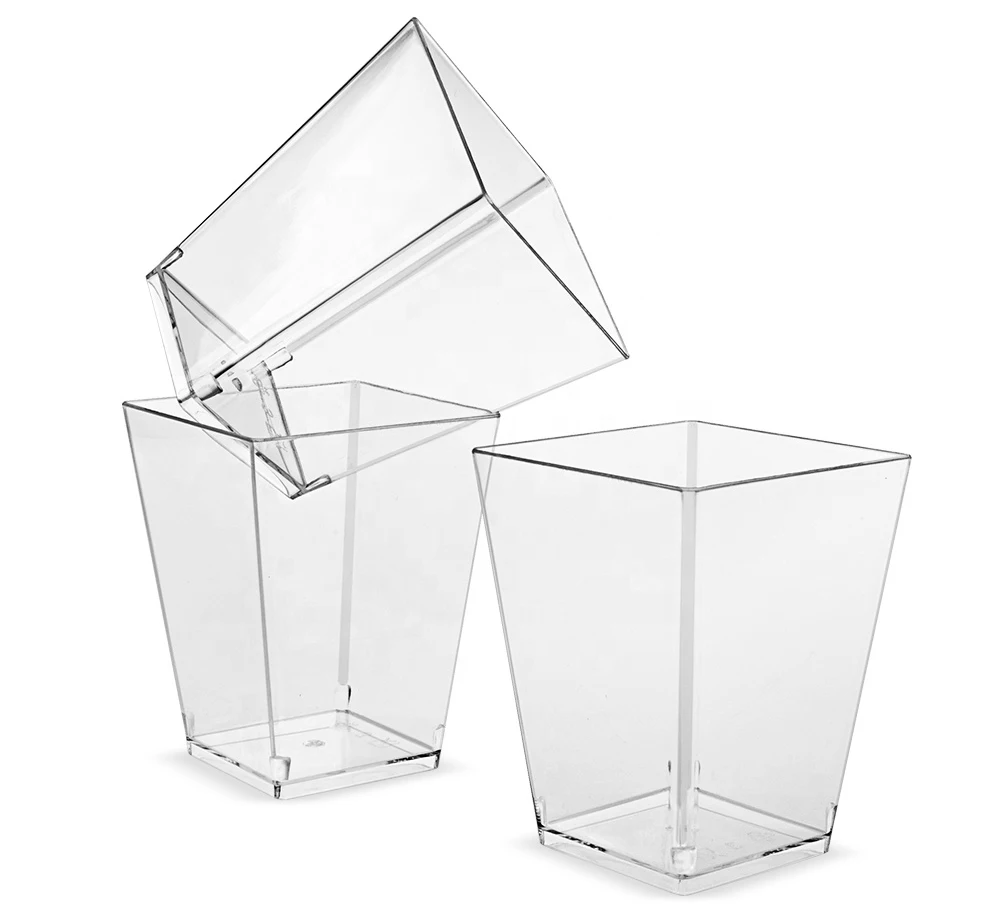 160ml PS disposable plastic mousse cup mini dessert cup with lid and spoon