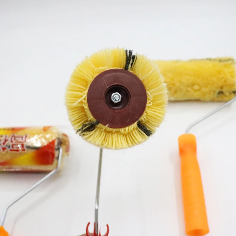 Tiger Stripes DIY Paint Roller Brush Long Hair Three Kind Handles Cotton Thread Acrylic Material Industrial OEM Customization