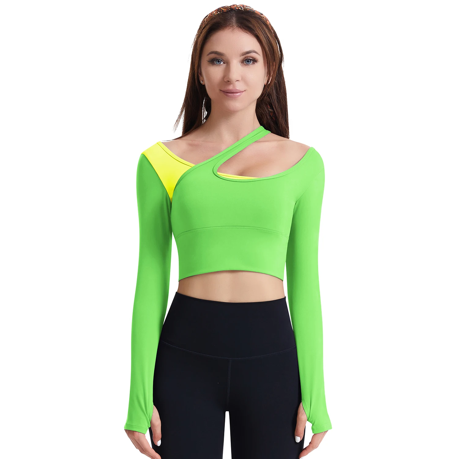 Yoga Ladies Original Factory With Standard Quick-Drying With Chest Pad Fitness T-Shirt Slim Long Sleeve Shirt
