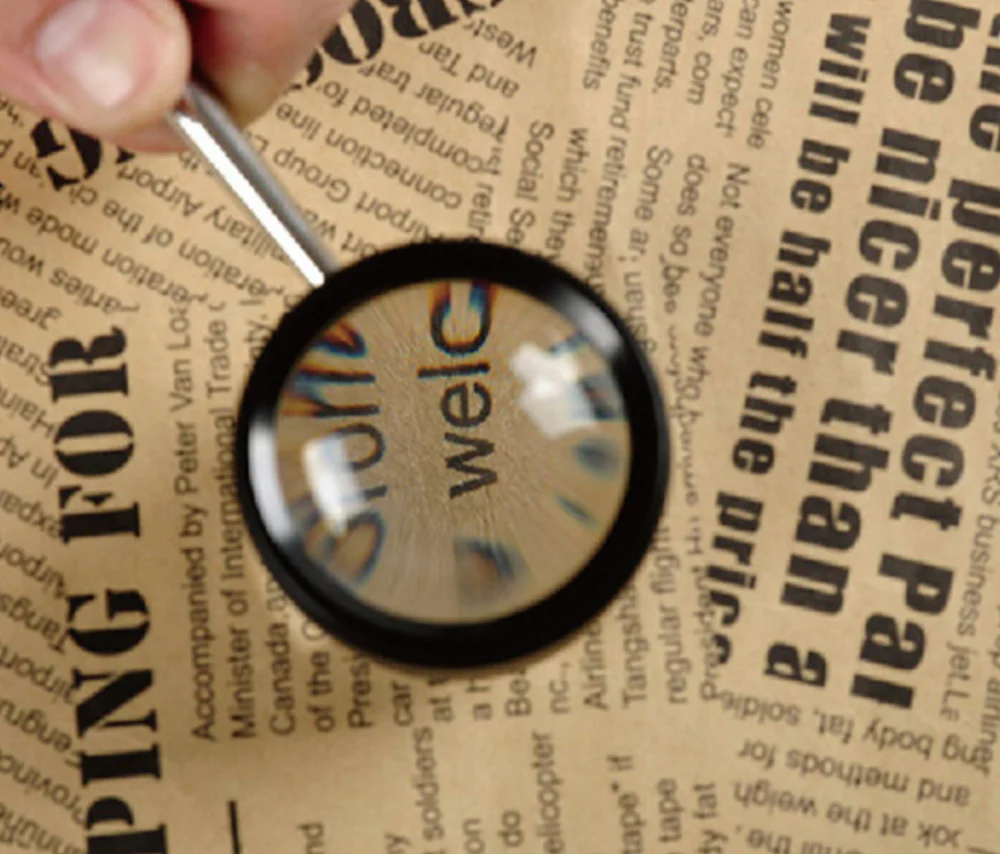 35x50 Zoom Glasses portable hand-held magnifying glass jewelry appraisal magnifier With Metal Handle