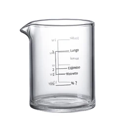 BCnmviku  Single Spouted Measuring Triple Pitcher Milk Cup  Espresso Shot Glasses Borosilicate Heat Resistant Parts Clear Glass