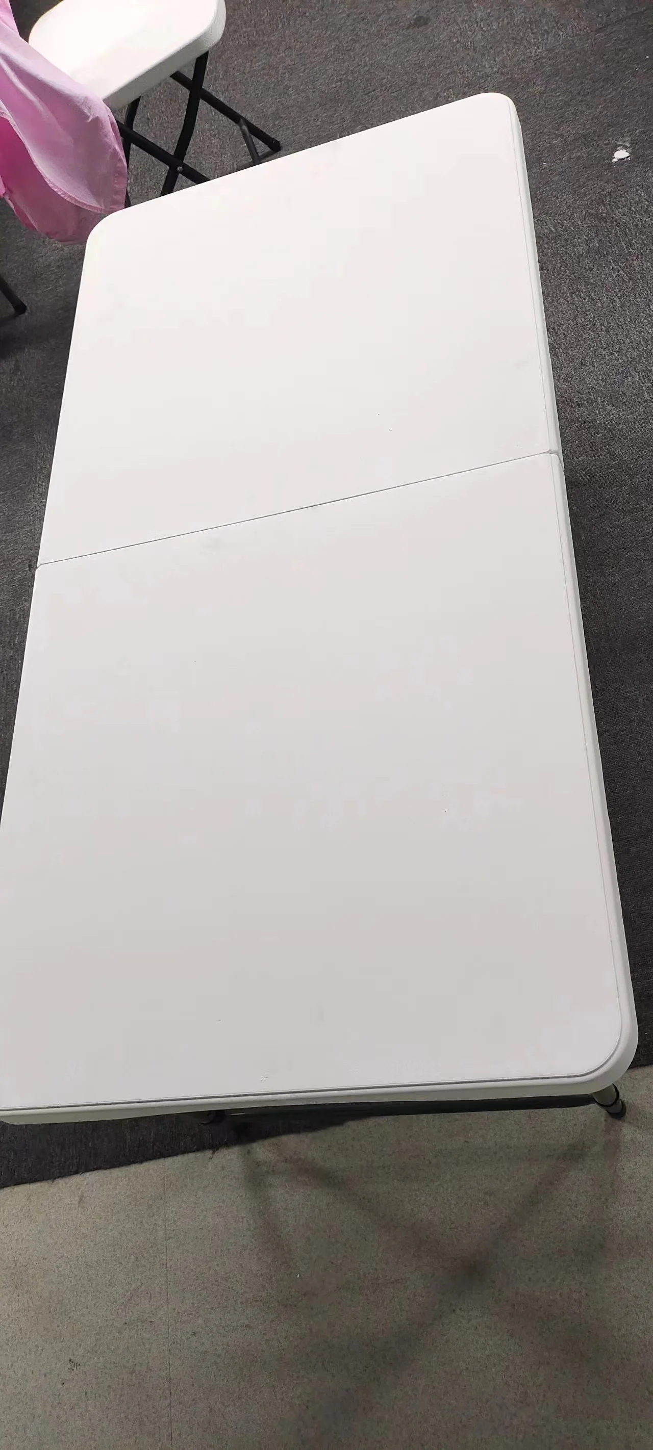 Открытый пластиковый складной стол/HDPE пустой стол с ножками из нержавеющей стали/длиной 122 см 4 фута популярный размер под открытым небом