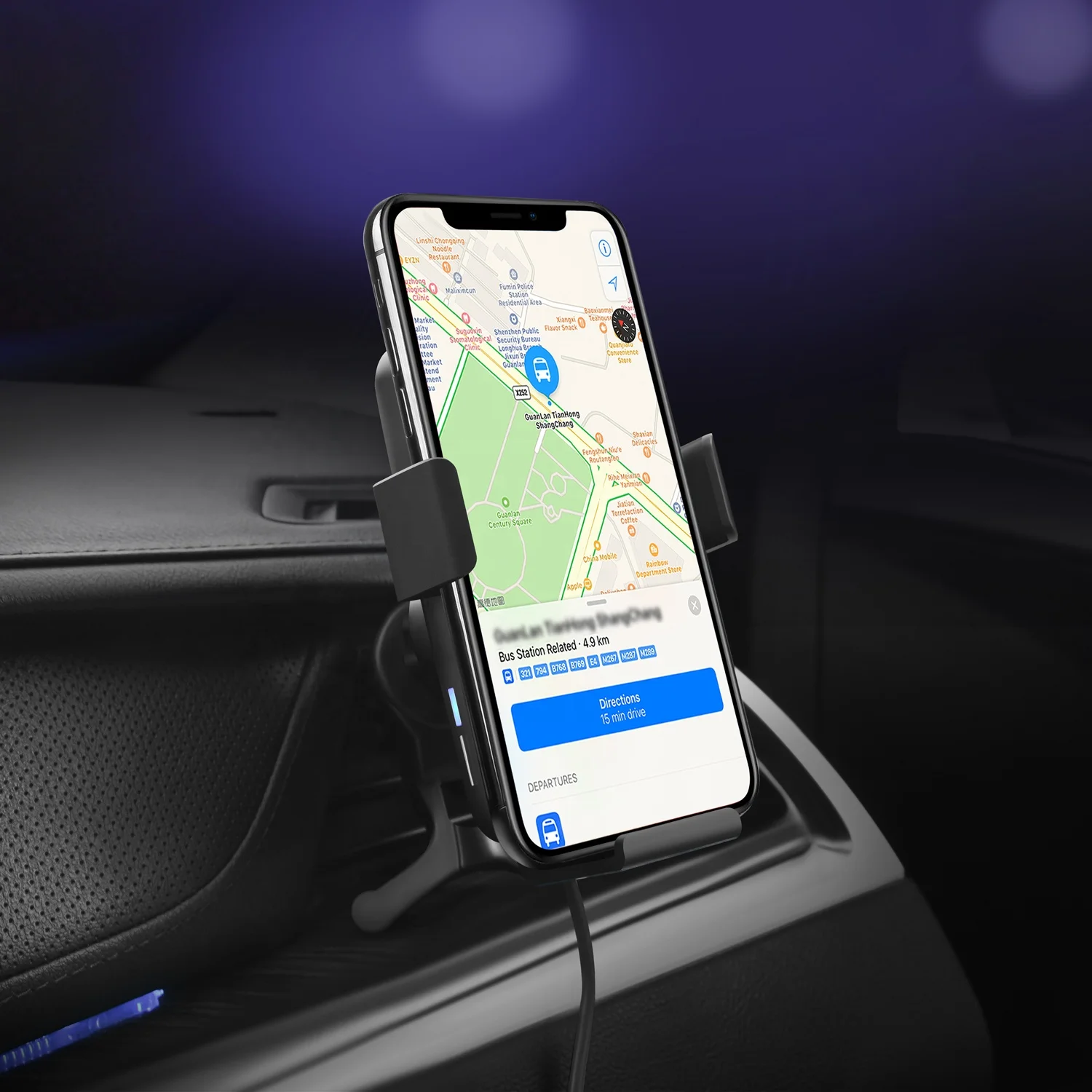 Автоматическая FOD датчик 2-катушка автомобильное беспроводное зарядное устройство для телефона держатель Samsung Galaxy Z Чехол-книжка