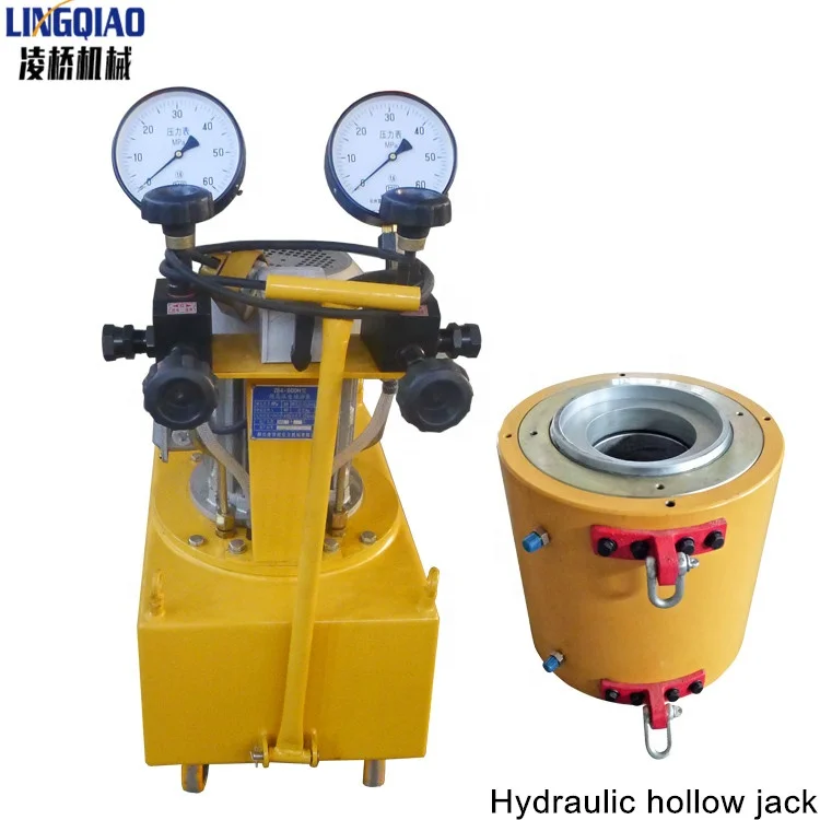 YCW Series Hydraulic Prestressed Post Tension Double Acting Stressing Hollow Jack