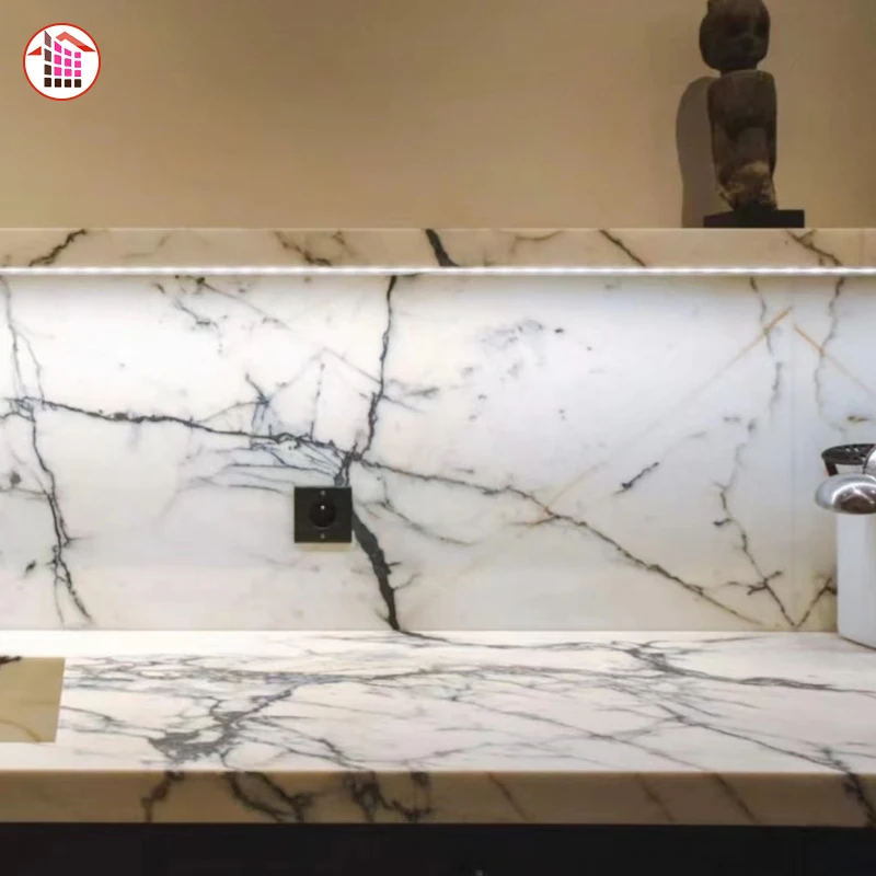 Real white marble tiles kitchen countertop sinks wall panel  marble look slab tile skirting tiles for floor  natural marble slab
