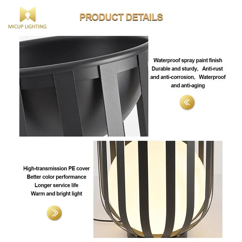 Popular Energy-Efficient Solar Lights Outdoor Garden Lights IP65 Glowing Light Flower Plant Pots Table Lamp