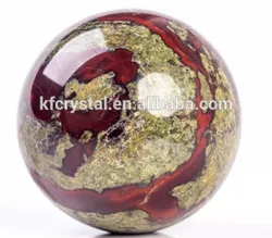 Wholesale Natural Gemstone Folk Crftas Crystals Healing Stones Dragon Blood Stone Quartz Crystal Sphere Ball
