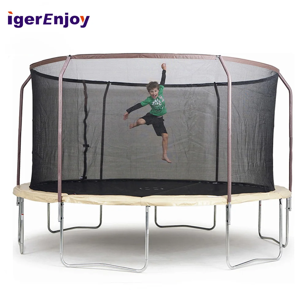 Commercial 10ft Outdoor Professional Round Trampoline Bed For Kids Large Jumping Fitness with