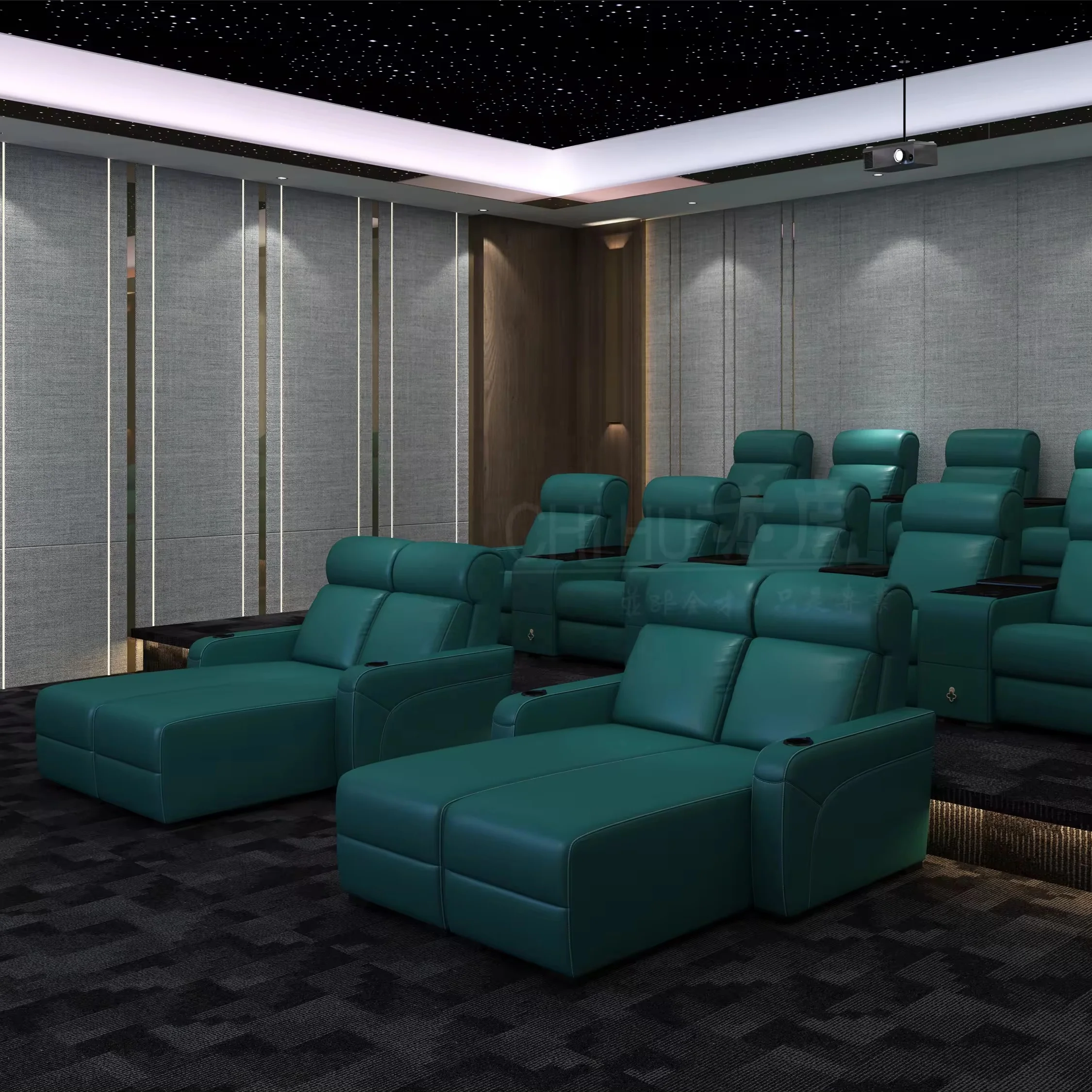 VIP home cinema sofa leather theater seats new model daybed electric recliner chair movie room seating modern private furniture