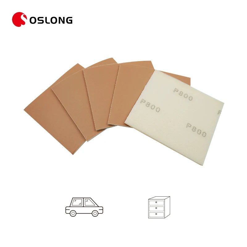 Oslong 114 мм * 25 м окись алюминия латексная бумага губка Золотая наждачная рулоны