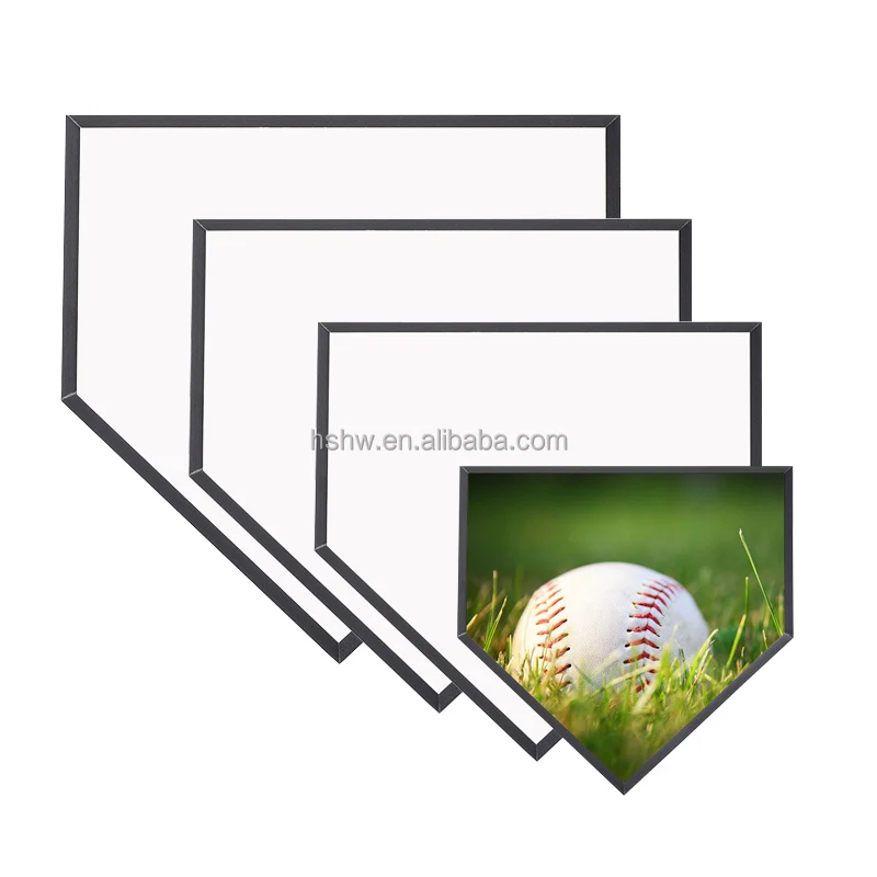 Blank Home Plate Wood Photo Boards Wooden Award Crafts Baseball MDF White Sublimation Memorial Photo Plaque