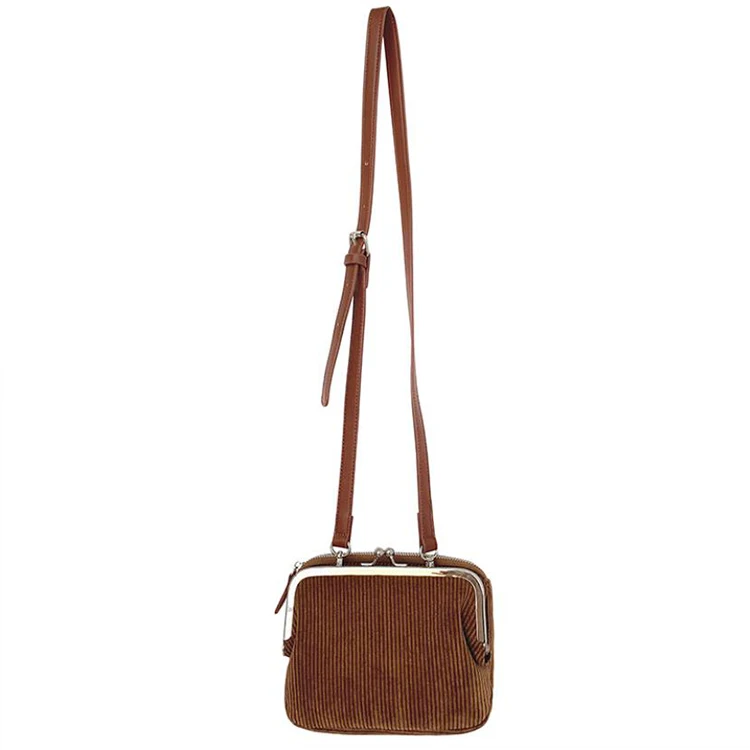 
Vendors Wholesale New Design Small Women Corduroy Messenger Purse Shoulder Wrist Party Bag For Ladies 