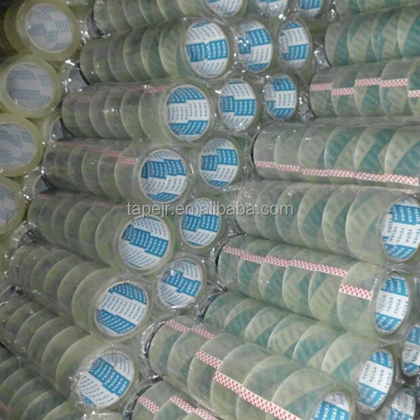 custom clear duct bopp packing adhesive packaging tape adhesive jumbo roll with logo for packaging