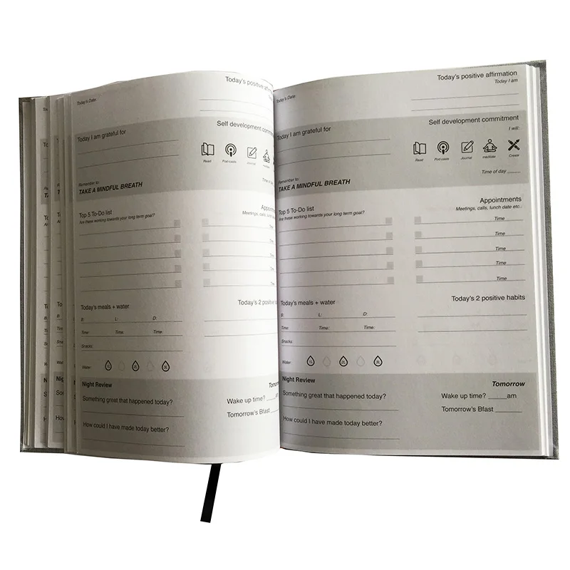 High quality printing full color custom journal plannerbook printing