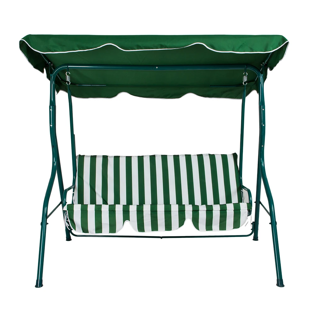 3-seat Outdoor Swing Bed Garden Chair Patio Canopy Swing Chair