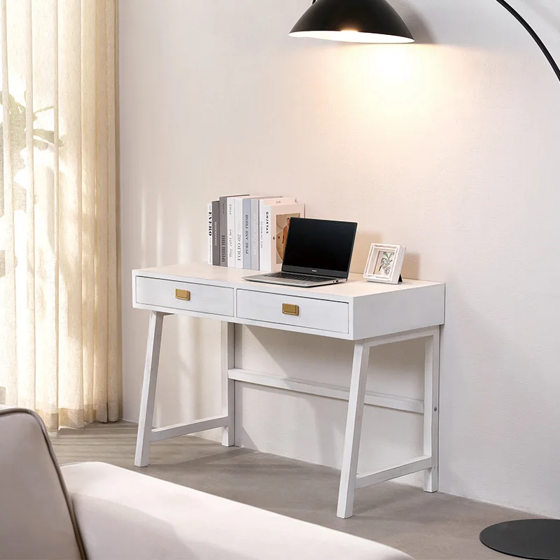 Modern White Simple Home Use Office Work Student Study Desk Desktop Furniture