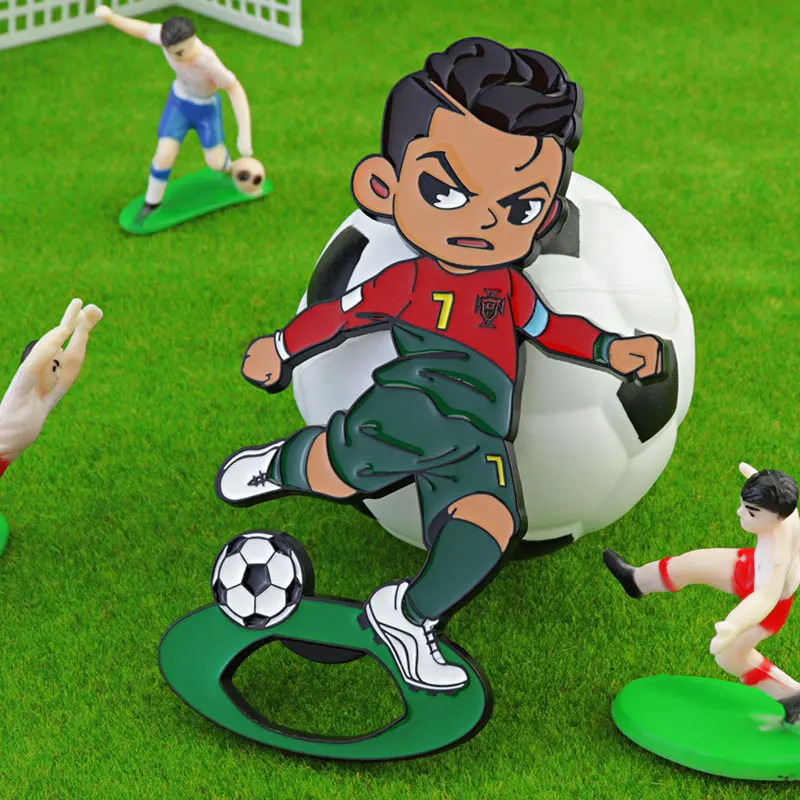 Мультфильм C Ronaldo наклейка на холодильник 2024 Европейская чашка креативная звезда открывалка для бутылок подарки сувенир магнит