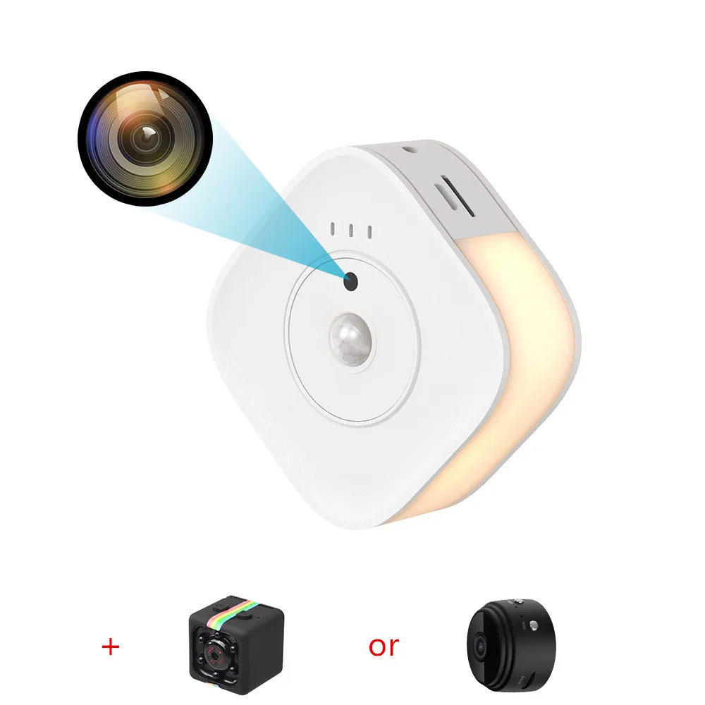 Desk PIR Nightlight Bedroom Lamp Hidden Camera Mini Wireless Video Camera BM14 A9 SQ11