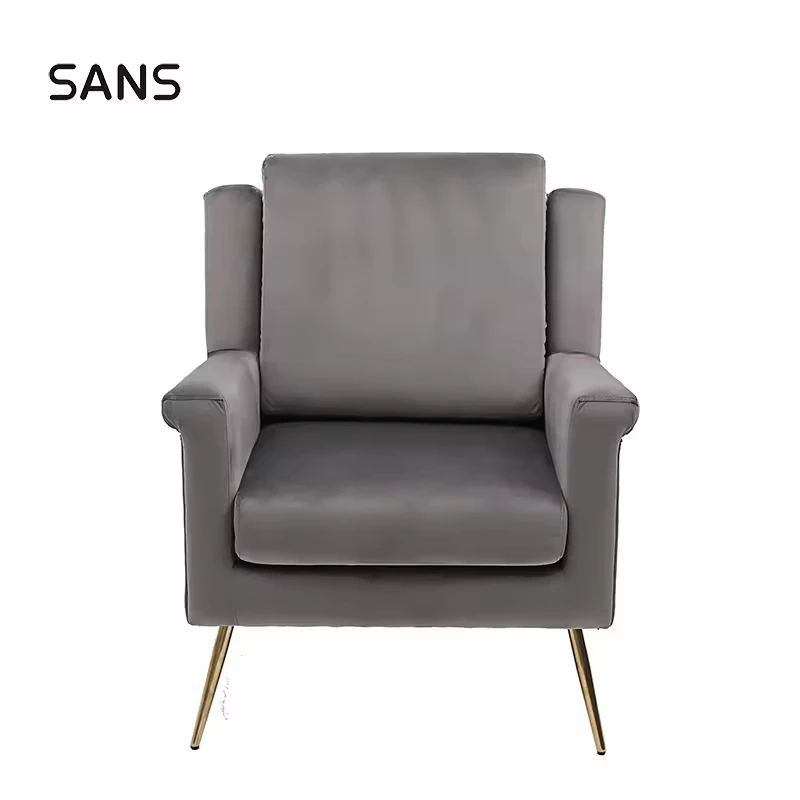 Upholstered Armchair Comfortable Living Room Luxury L-Shaped Corner Fabric Velvet Sofa