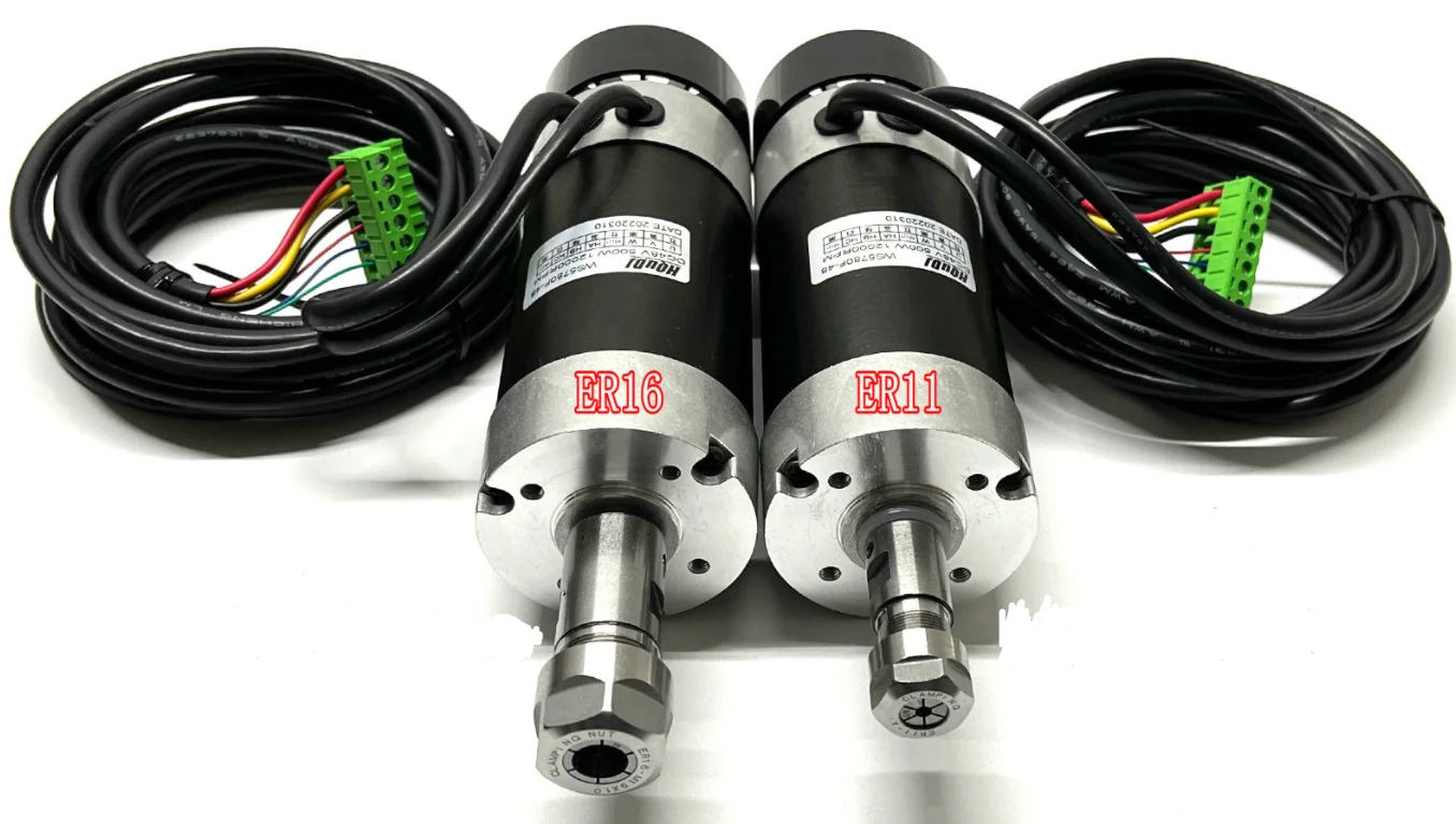 500W Air-Cooled Spindle Motor Mach3 ER11 DC48V 0.55NM Power Governor CNC PCB