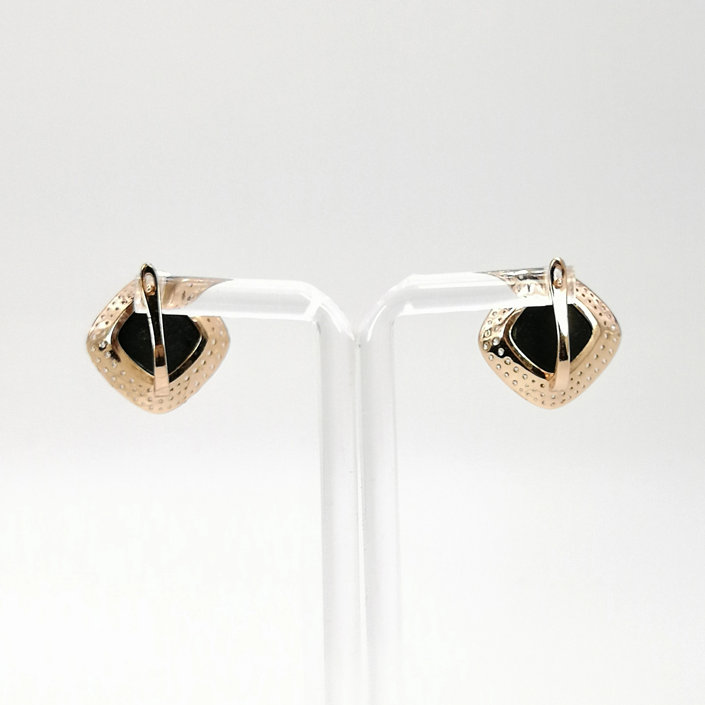 Серьги huggie с покрытием из розового золота по заводской цене серьги черного оникса для женщин ювелирные изделия