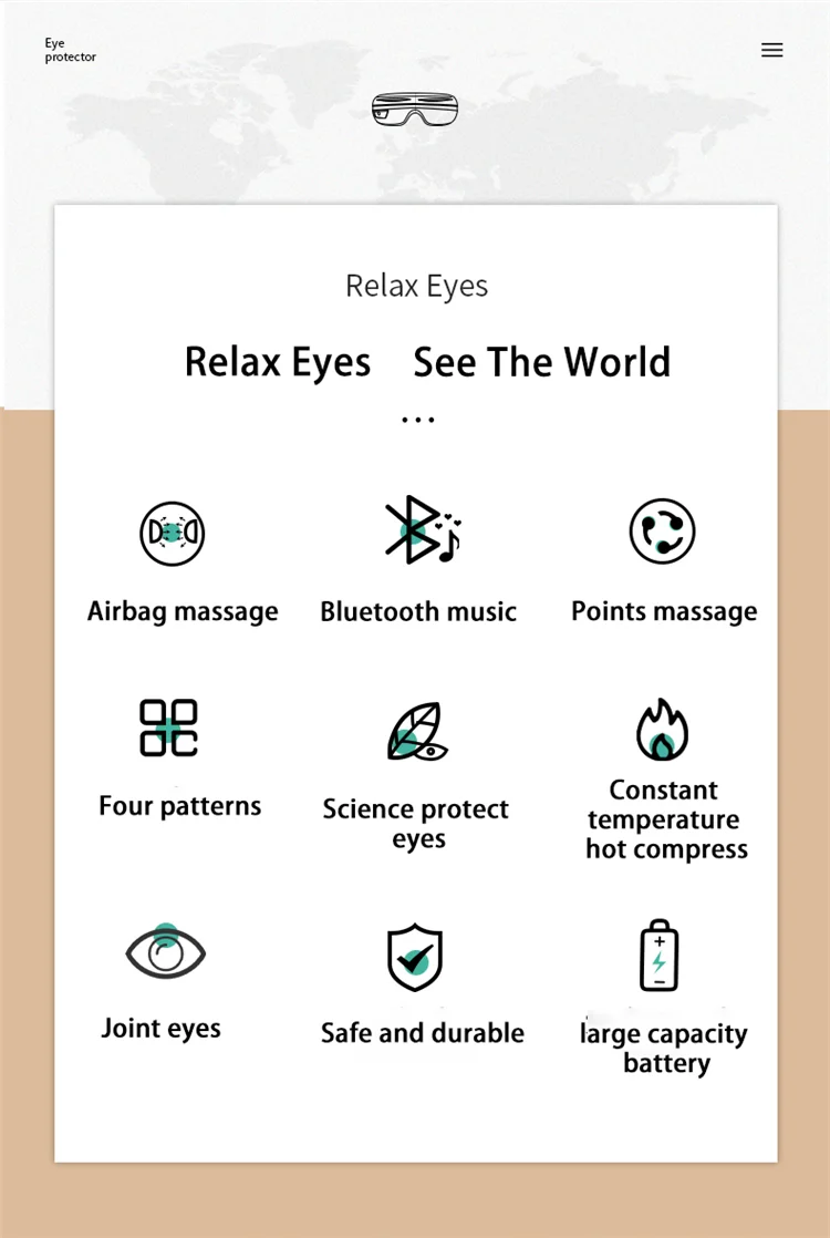 2023 New Products Hot Sale Eye Massager Stress Relief Machine With Adjustable Heat