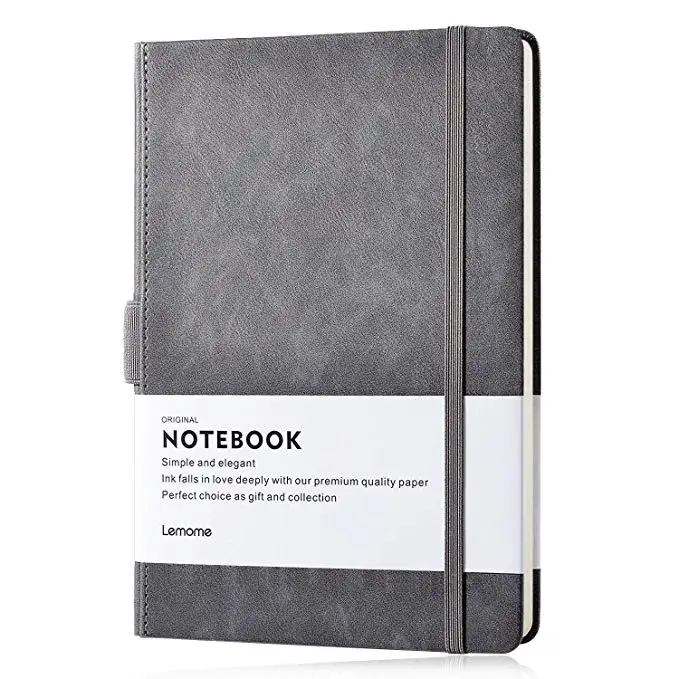 
Thick Classic Notebook with Pen Loop with Pocket Leather Journal notebook 