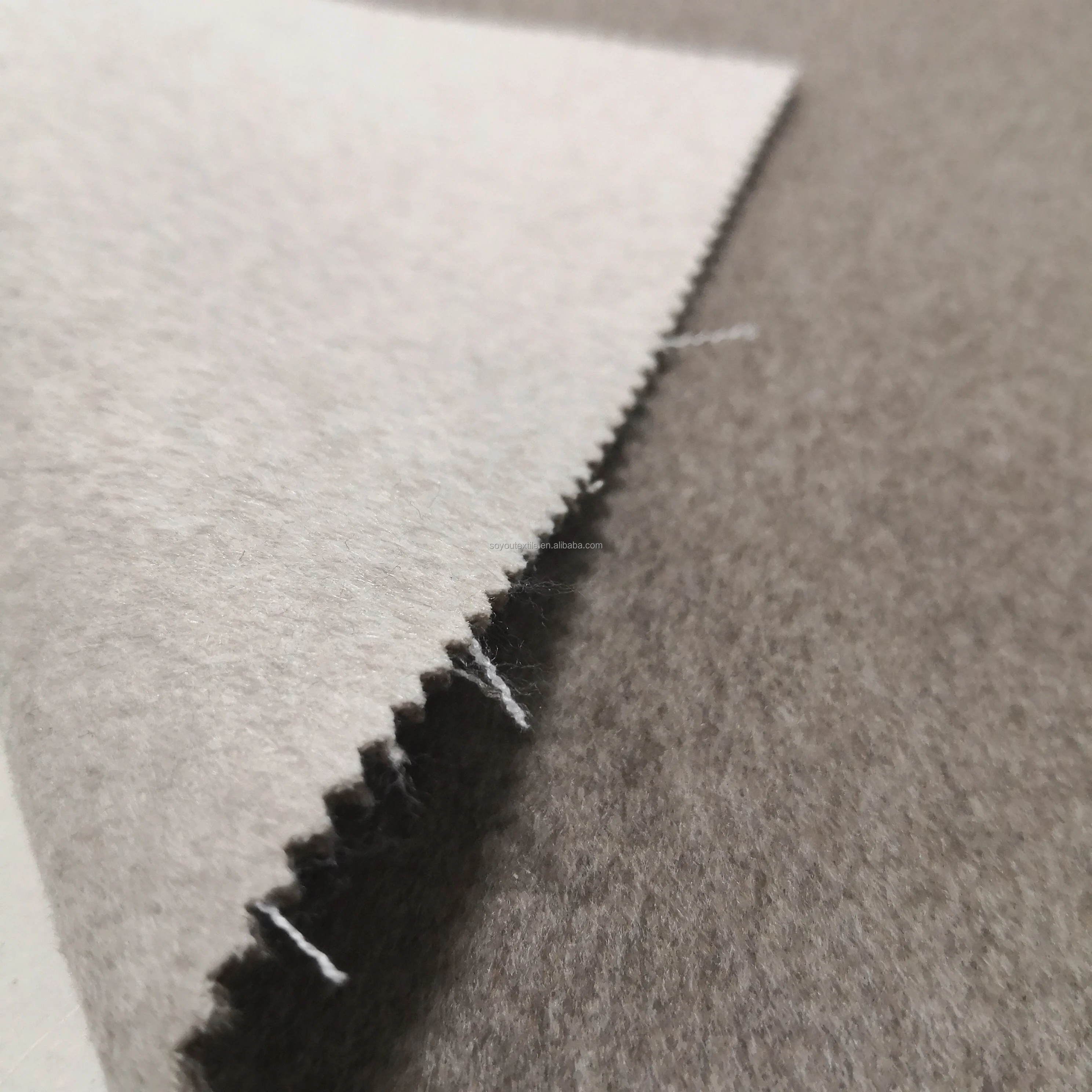 Double-sided Xizang natural super fine goat blue purple cashmere fabric for women