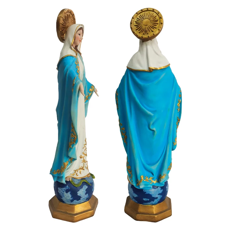 Заводская поставка 5-18 дюймов Смола статуи Девы Марии Кристиан Lourdes фигурка колена религиозная скульптура