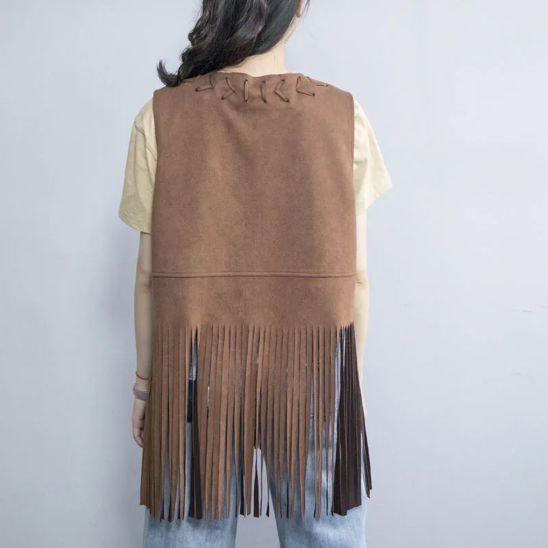 Fringe moto leather vest sleeveless jacket biker vest leather jackets for women custom leather jacket