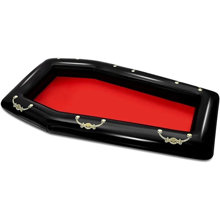 Inflatable Coffin Cooler  Coffin Float Beverage Drink Cooler Ice Chest Buffet Cooler for Summer Pool Picnic Party Decoration