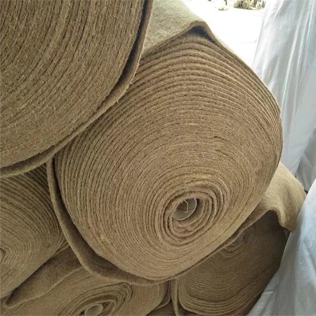 natural jute fiber weeds control mat hydroponic grow media for microgreens and wheatgrass jute felt mat mulch  grow seed mat