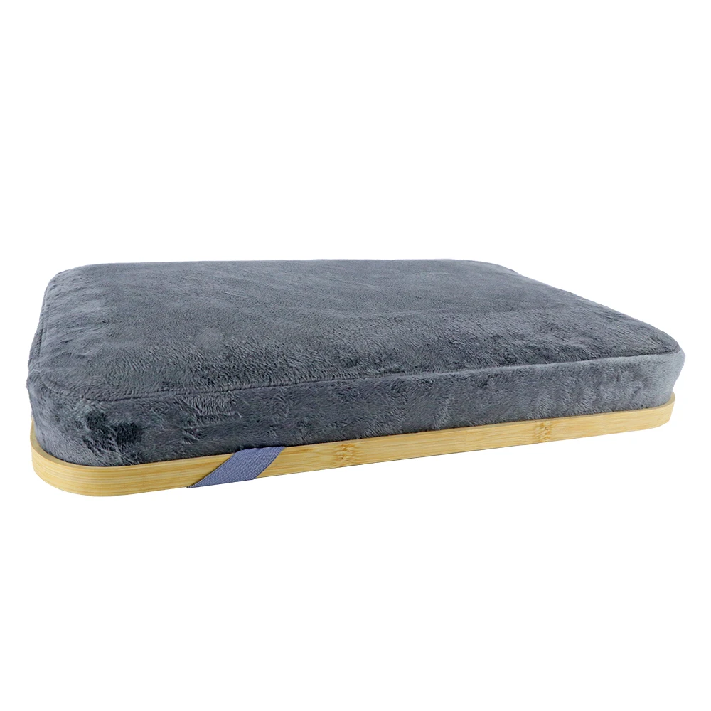 Factory Custom Bamboo Wooden Lap Tray Portable Bed Lap Desk Laptop Table With Pillow Cushion