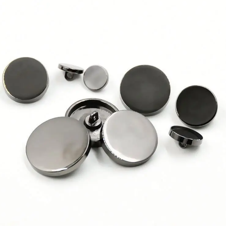 Antiqued Colorful Flat Surface Metal Coat Big Buttons For Overcoat