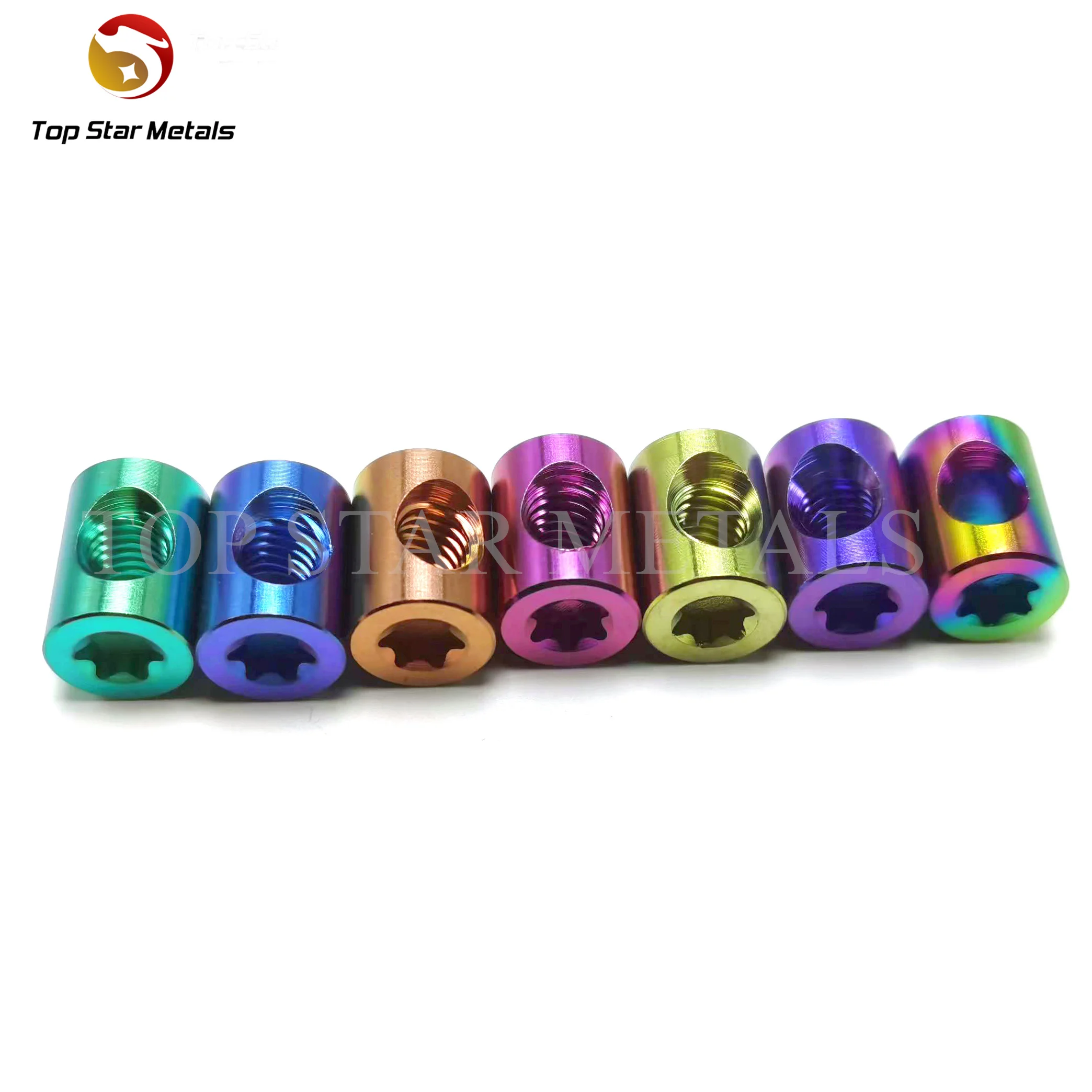 TITST Bike Crankset Screw Chain Wheel Bolts Titanium Cylindrical Nuts M5 Nut for Bicycle Seat Bike Repair Fixed