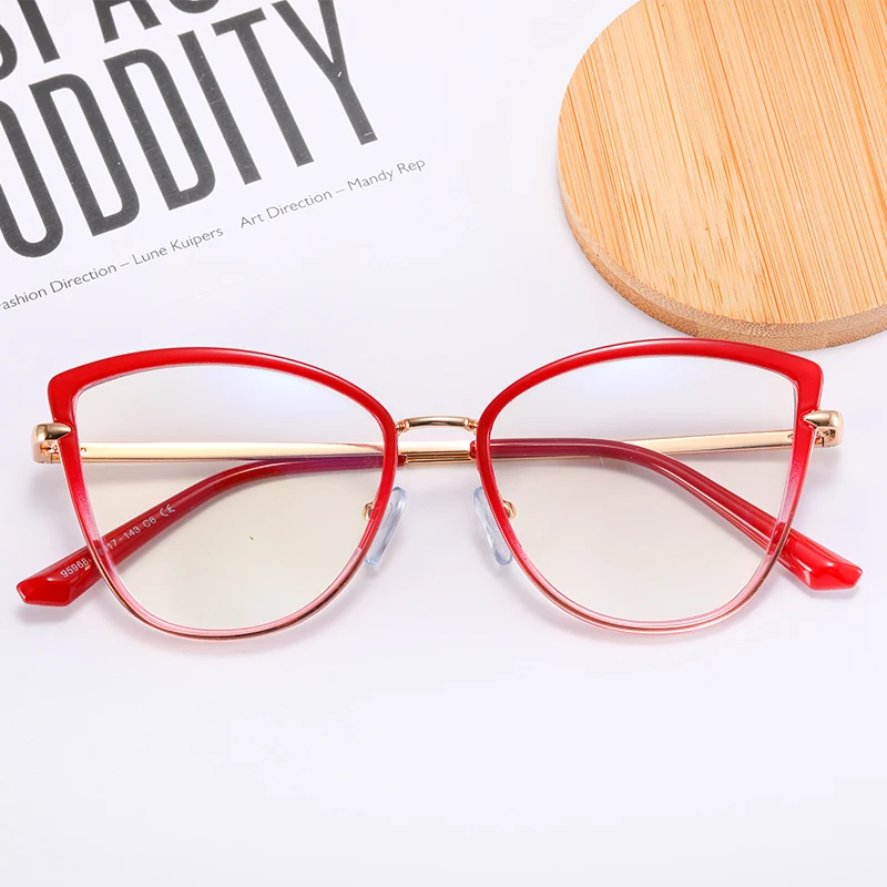 2023 New Design Cateye Anti Blue Light Glasses Gaming  Eyewear Blue Light Blocking Glasses Custom Logo