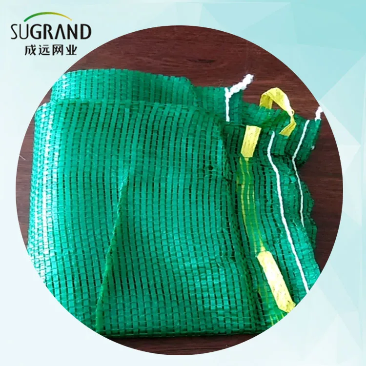 50*80 cm Bright Red Tubular Leno Small PE/PP Net Bags Firewood Potato Garlic Onion Vegetable Packaging Mesh Bags