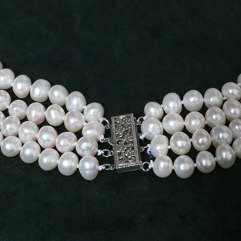 
High Quality Elegant temperament fashion popular ladies Freshwater pearl wedding party jewelry set for sale 