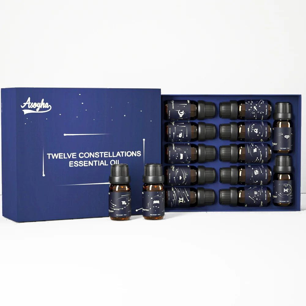 Custom Logo High Quality Concentrated Organic Aromatic Essential Oil Set For Multi Purpose