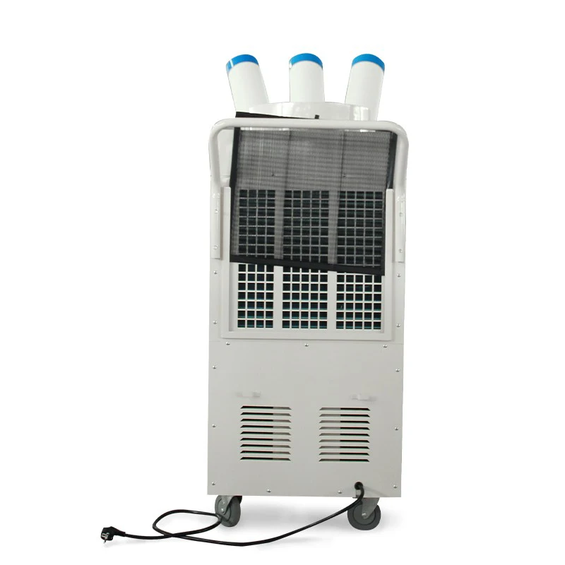 3 tubes portable spot reverse air conditioners with universal wheels and certified by CE GS ROHS