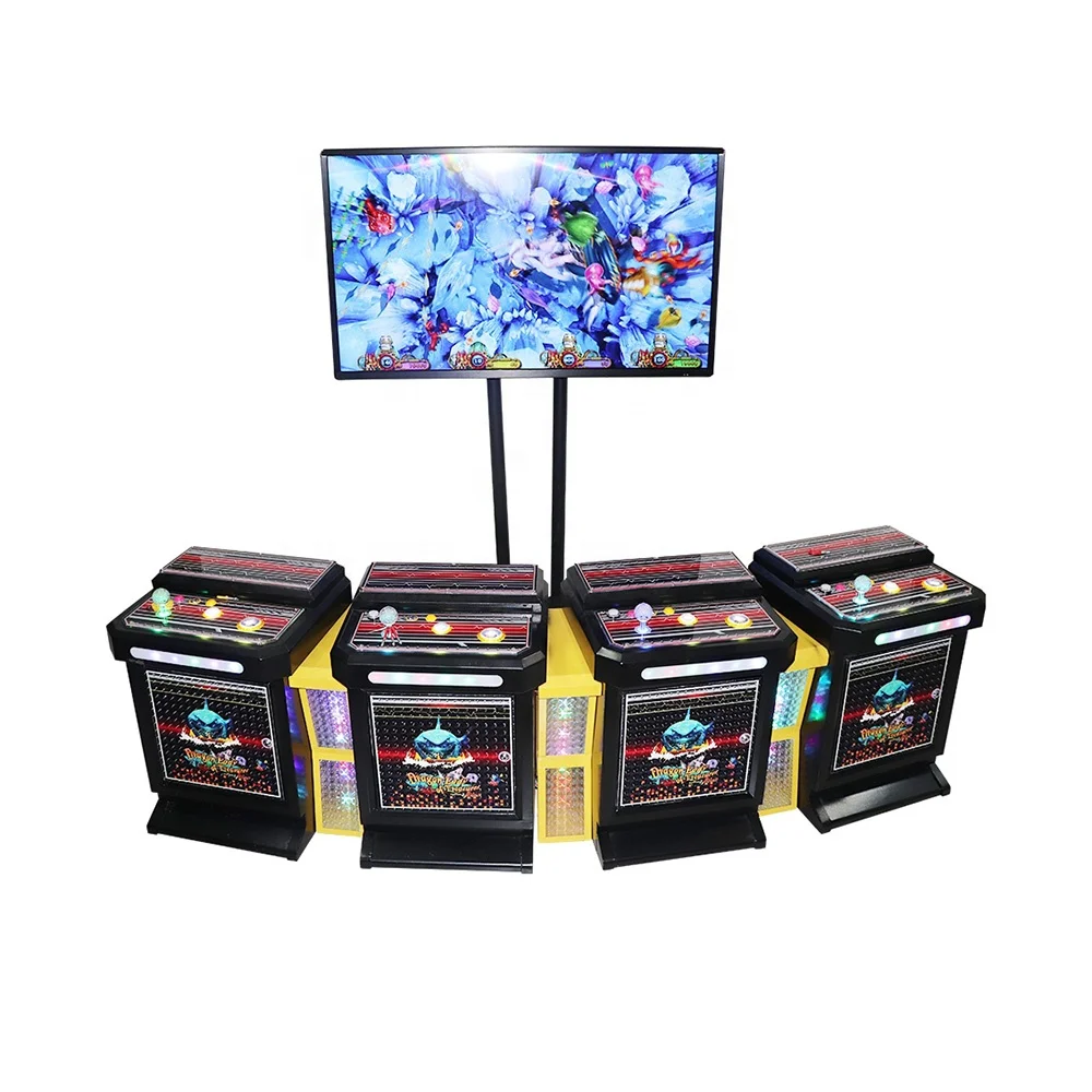 Coin Operated New Fishing Arcade Game Machine 4 Players Fish Game Simple Vertical Cabinet Gaming Table