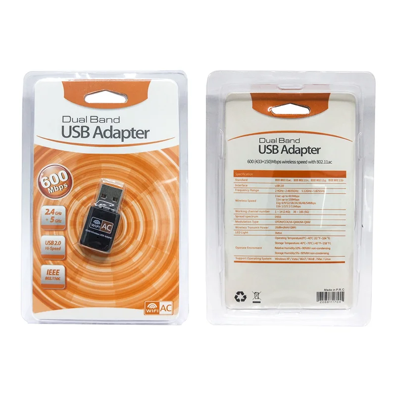 usb dongle 600mbps 2.4g 5g Usb Wifi Adapter Rtl8811cu Chipset Wifi Dongle Usb Adapter dongle