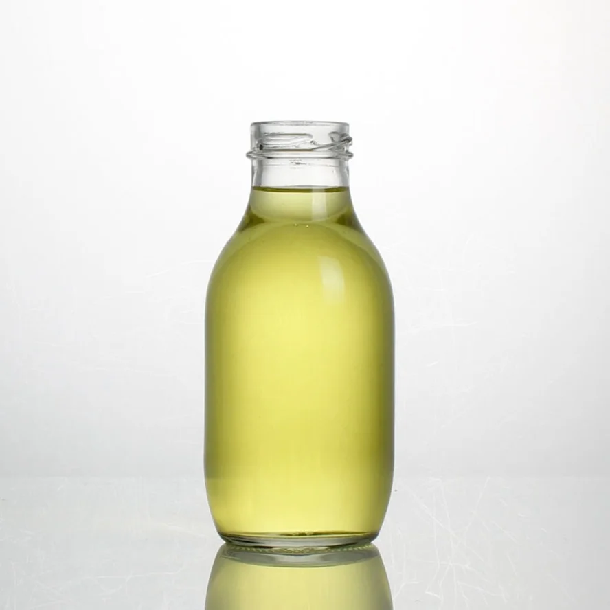 Оптовая продажа маленькие круглые стеклянные банки для молока 260 мл 330 пустые прозрачные бутылки с крышкой