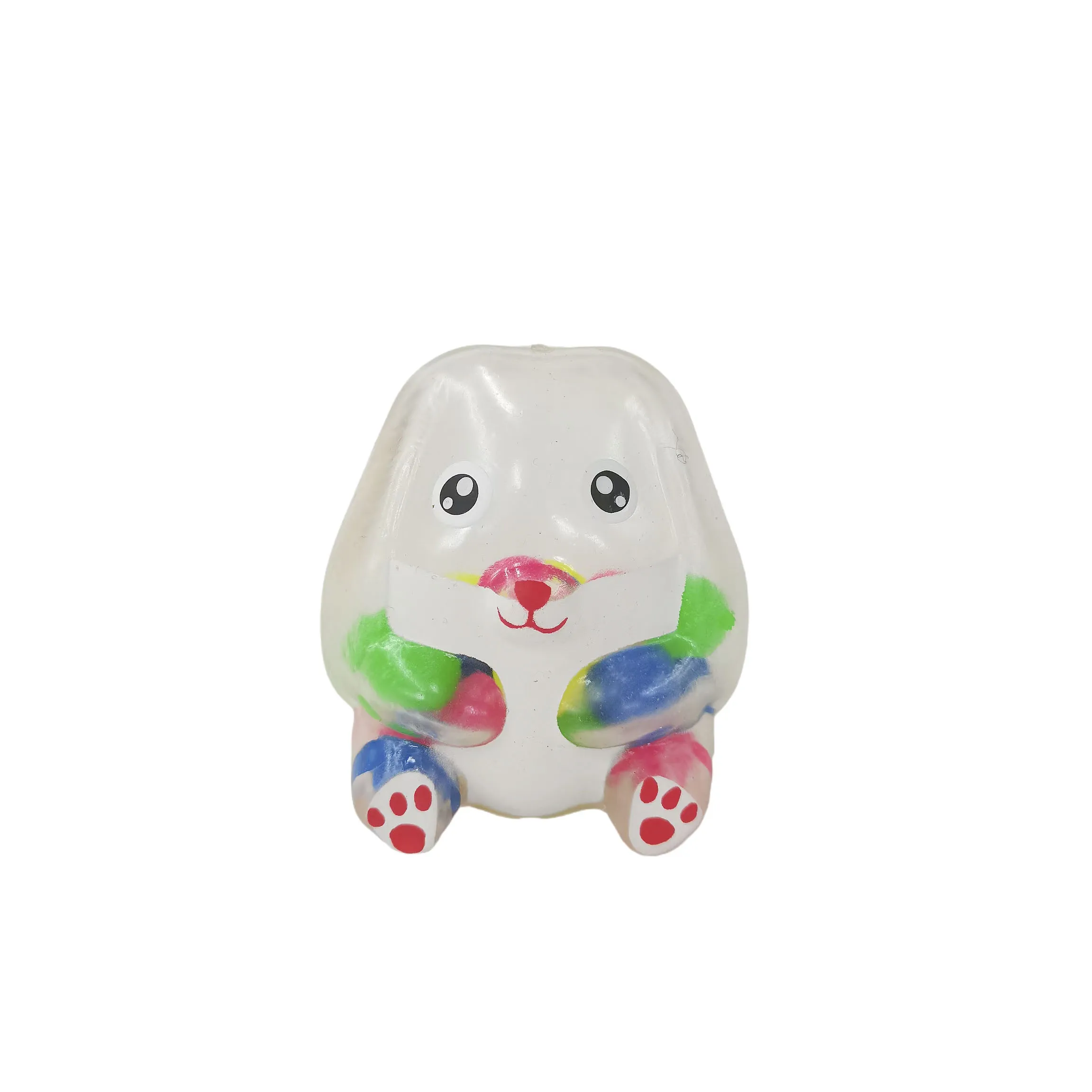 Squishy Decompression Kids Toy Stress Penguin Ball Squeeze Toy With Color Beads Rainbow Balls