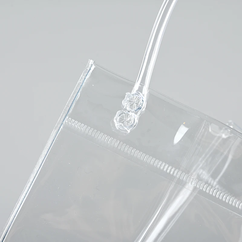 wine bottle ice bag custom Wine Bag Clear Transparent PVC Ice chill waterproof tube handles Bag