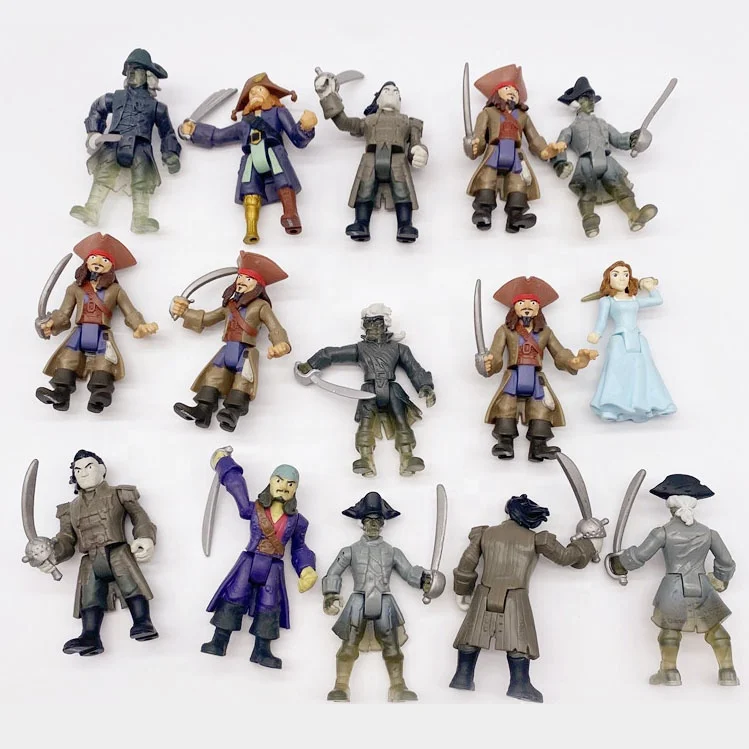 Mini Kids Toy Action Figurine Ornaments Human Anime Plastic Doll Decor Pirate Figure