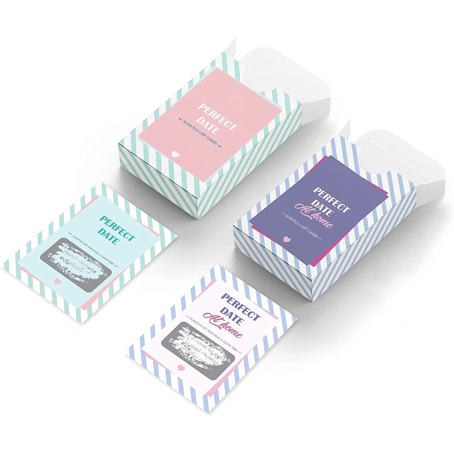 Perfect Date Scratch Off Cards Set 100 Dates Ideas - Gift for Anniversary, Wedding, Christmas, Valentines, Couples Gifts,