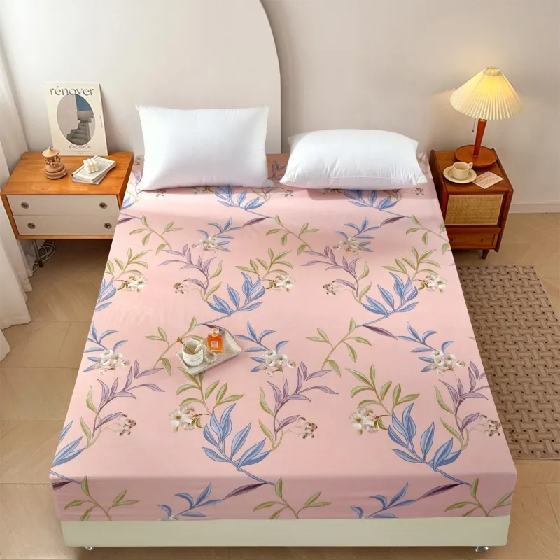 flora printing bedding cover sheet removable elastic bed sheet home hotel mattress elastic bed cover