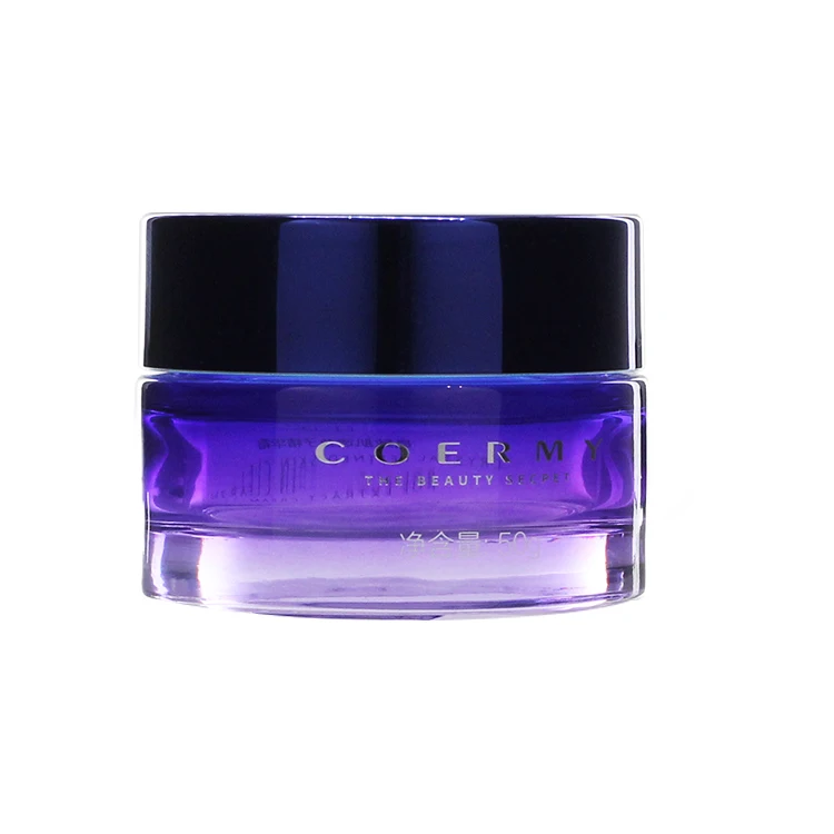 Multi-color optional custom cream glass jar skin care lotion with lid full baking varnish small frosted glass cosmetic jar